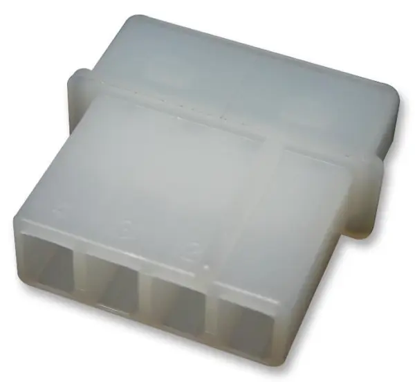 AMP TE Connectivity Pin Housing, 4 Way, 5 Pack