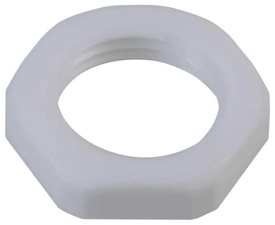 PRO POWER Écrou autobloquant nylon blanc, M16, Lot de 10