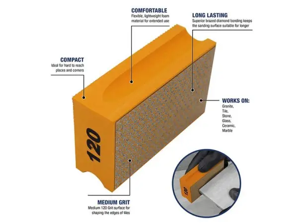 Vitrex Diamond Sanding Block - 120 Grit