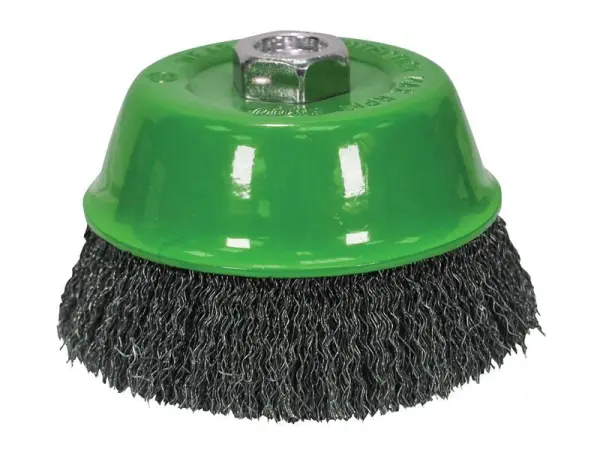 Faithfull Cepillo de alambre en copa 100mm M14x2, acero inoxidable