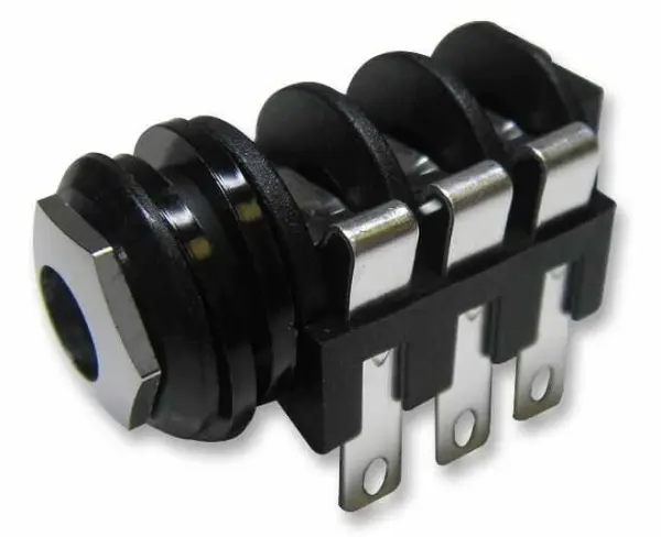 NEUTRIK - Υποδοχή Jack 1/4 ίντσας, 3-Pole, Switch, Chrome, Σετ 2 τεμαχίων