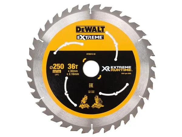 DEWALT Sierra para Ingletadora FlexVolt 250mm, 36 Dientes, Diámetro Interno 30