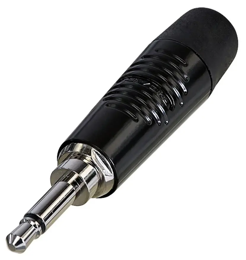 REAN 3,5mm Mono Jack konektor, niklové kontakty, černý
