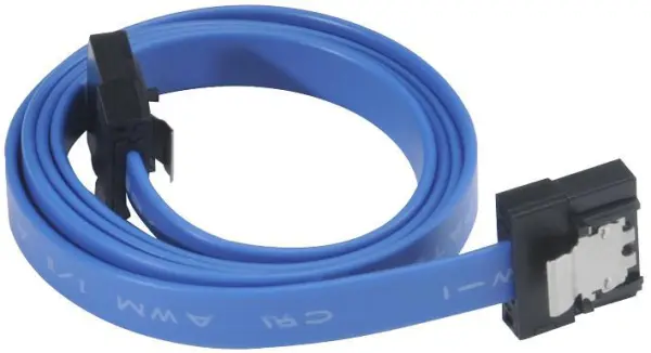 AKASA Cable SATA 3.0 Superslim con Cierre, 15cm, Azul