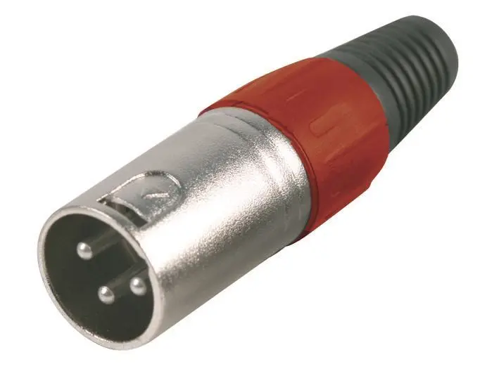 Pro Signal 3-pols XLR-plug met rode trekontlasting