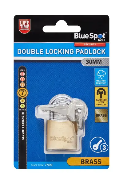 Blue Spot Tools - Κλειδαριά Διπλού Κλειδώματος 30mm από Ορείχαλκο