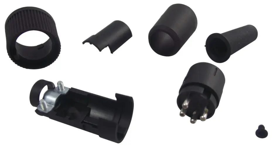 Connecteur circulaire miniature 4 voies BINDER, 250V/6A, contacts argentés