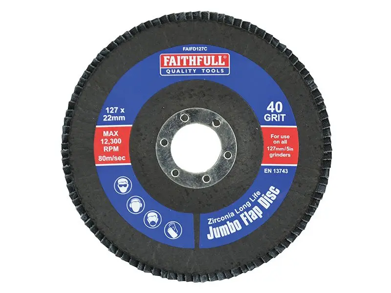 Faithfull Abrasive - Επακτικός Δίσκος 127mm Λεπτός (80 Grit)