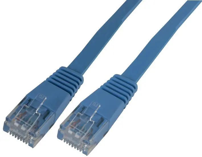 PRO SIGNAL Flat Cat5e UTP Ethernet Cable, RJ45, 5m, Blue