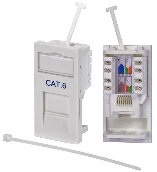 HiLo RJ45 Cat6 스냅인 모듈, 25 x 50mm