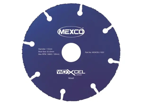 MEXCO WD XCEL Grade Wood Cutting Blade - 115 x 22mm