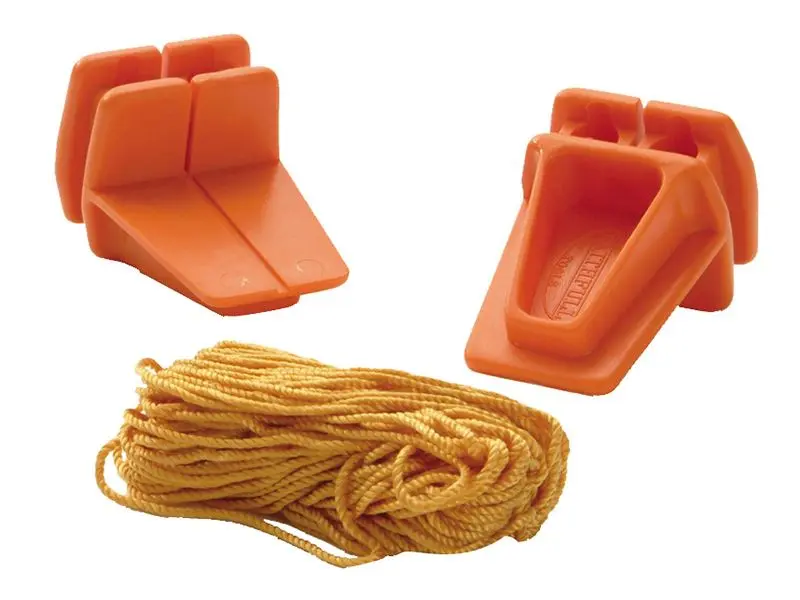 Faithfull Blocchetti e Filo da Muratura, 18m, Plastica, Confezione da 2