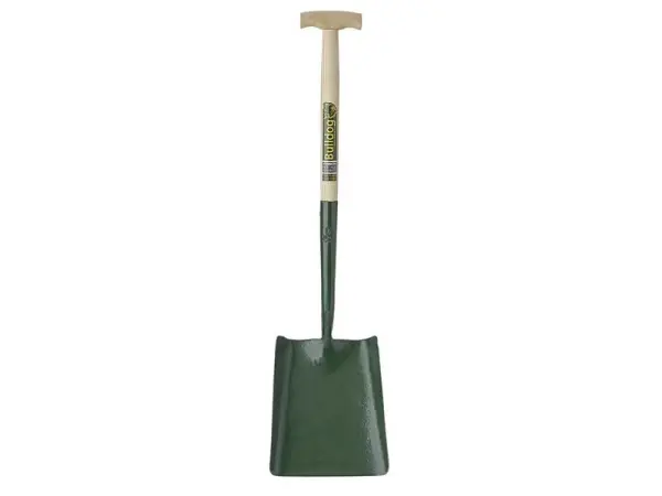 Bulldog T-Handle Square Shovel, Steel, 315mm x 250mm