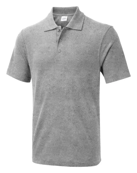 Uneek UX Polo - 50% Cadás 50% Poileistear - Heather Grey - 3XL