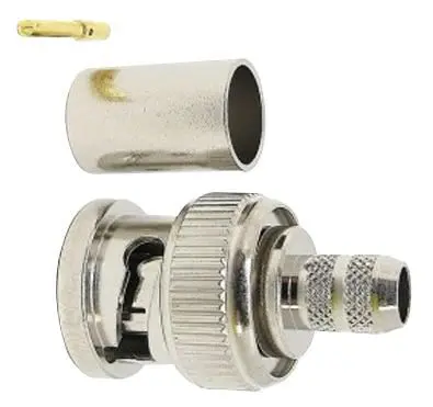 VDC 75 Ohm BNC Crimp Connector voor RG59U Kabel, DC tot 3GHz