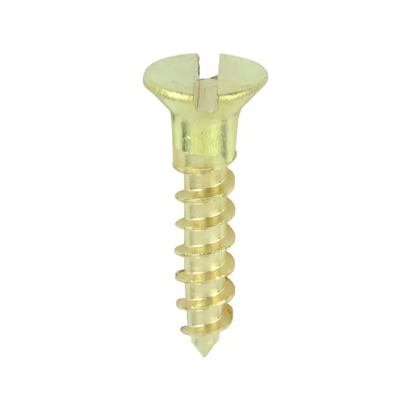 Timco Brass Timber Screws, Slotted, Countersunk, 8 x 3/4, 200pc