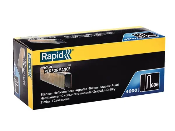 Rapid 606/18B4 18mm Galvanised Steel Staples (Box of 4000)