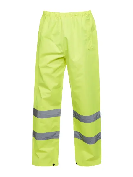 Uneek Clothing ユニセックスHi-Vis 作業ズボン - イエロー サイズXS PUコーティングポリエステル