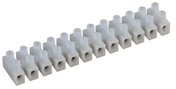 HiLo 12-Way Terminal Block with Wire Protectors, 24A