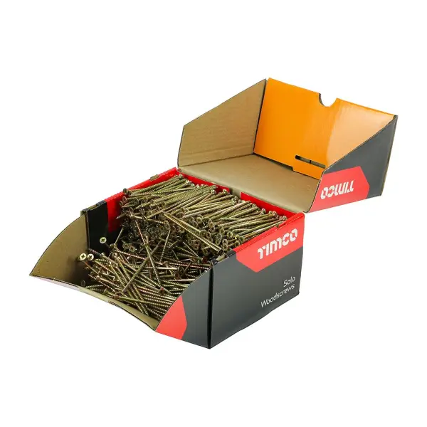 Timco Parafuso para Madeira Solo 5.0 x 100mm, Quantidade 1000, Aço Carbono