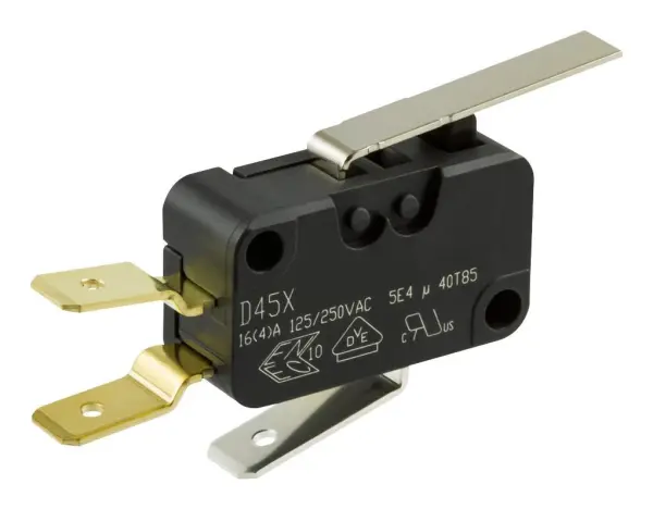 ZF Straight Lever SPDT Microswitch, 16A 250V AC