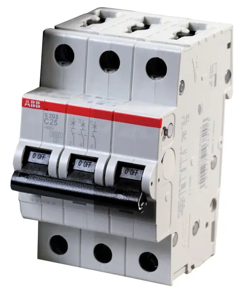 ABB 25A TP Type C MCB, 3-Pole, 277VAC