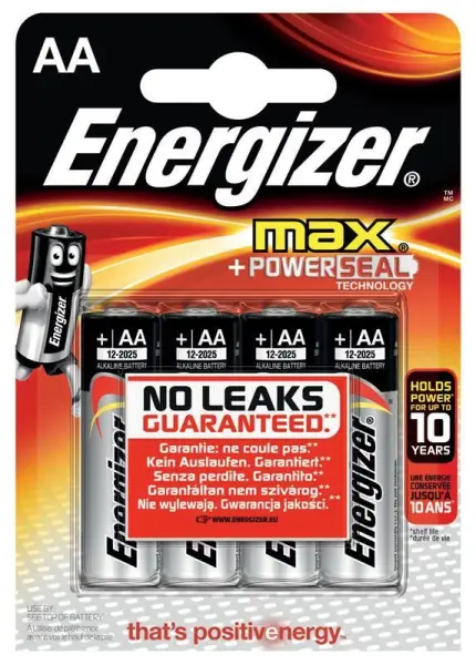 Energizer Max AAアルカリ乾電池 4本パック