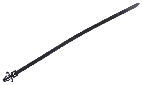 CONCORDIA TECHNOLOGIES Push Mount Cable Ties, 100mm x 2.5mm, Nylon, Black, Pack
