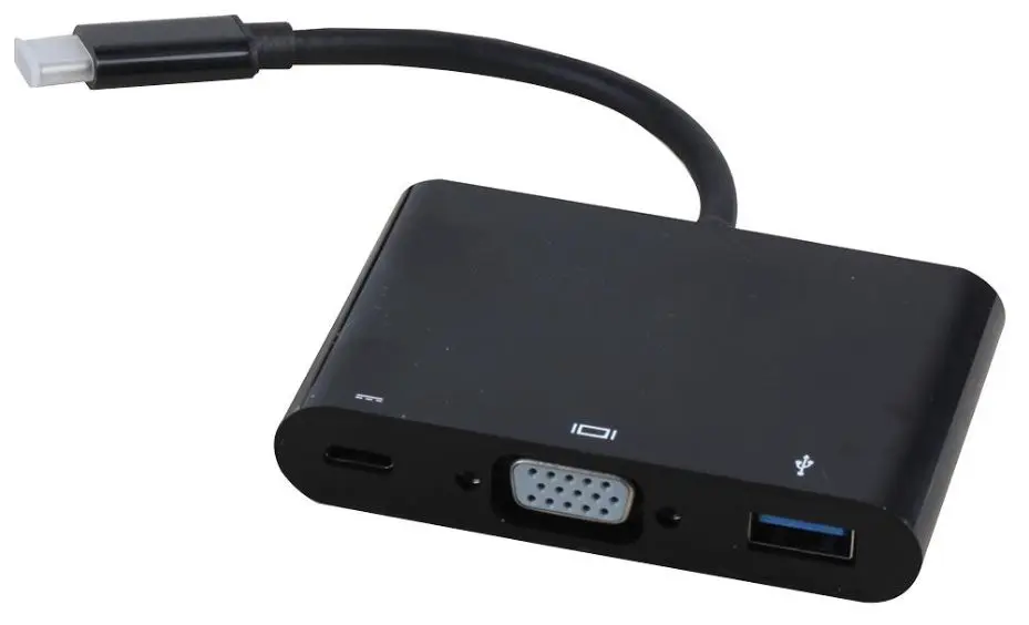 PRO SIGNAL Adattatore USB-C a VGA e USB 3.0 con Power Delivery