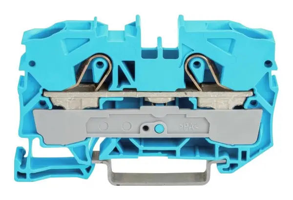 WAGO Blue 2-Conductor Through Terminal Block, 800V 57A, 35mm DIN Rail