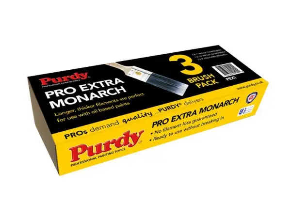 Purdy Pro-Extra Monarch Paint Brush Set, 3-Piece