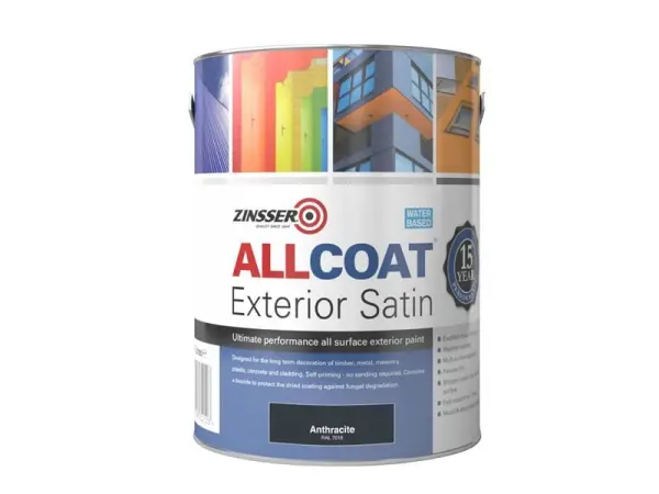 Zinsser AllCoat Pittura per Esterni - Antracite, 1 Litro