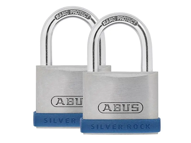 ABUS 실버 락 5 자물쇠 트윈 팩, 아연 합금, 40mm