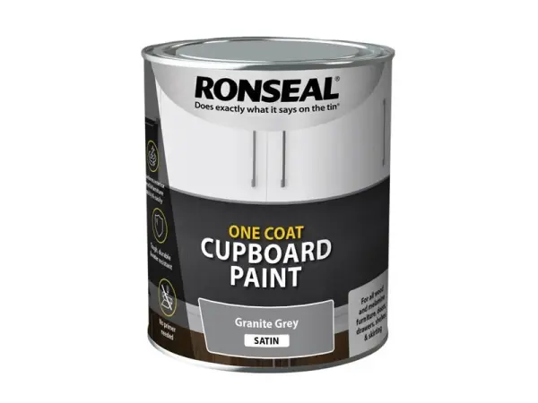 Ronseal Peinture pour Armoires Une Couche - Finition Satin Gris Granit, 750ml