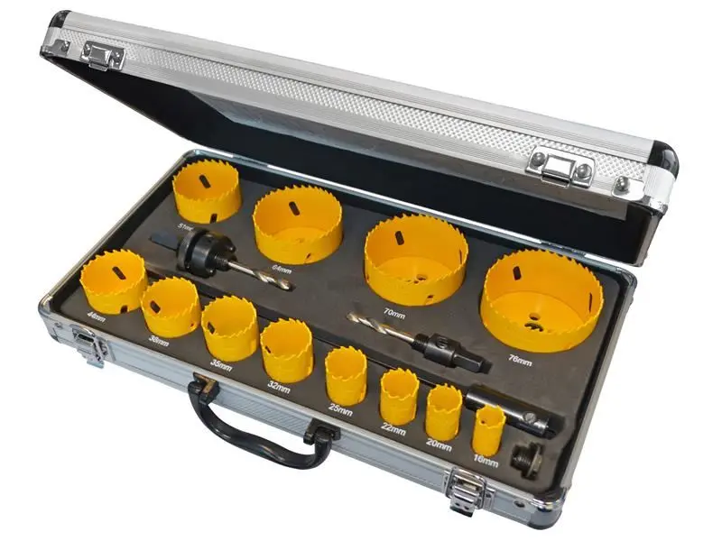 Faithfull Universal Varipitch Holesaw Kit, 16-Piece (16-76mm)
