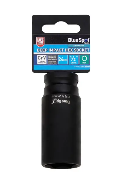 Blue Spot Tools - 24mm 加长冲击六角套筒