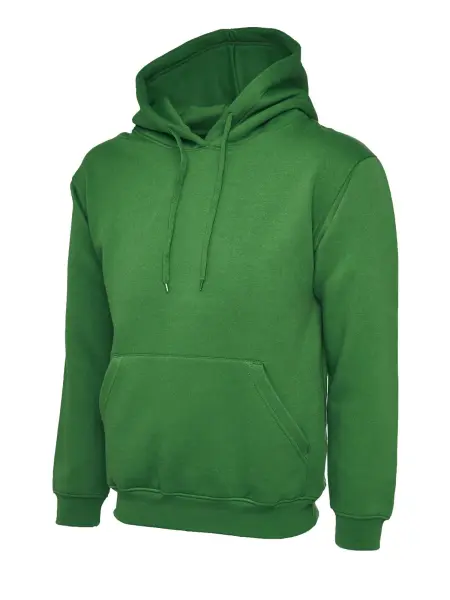 Uneek Unisex Klassieke Capuchon Trui - 50% Polyester 50% Katoen - Kelly Groen