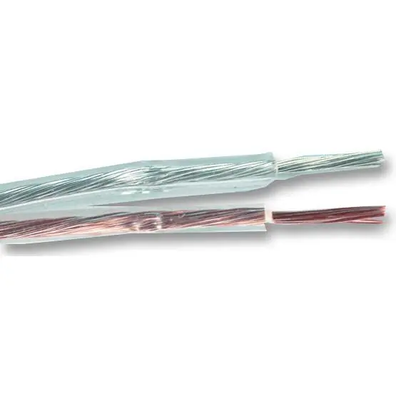 PRO POWER Flexible Speaker Cable Transparent 2x 0.75mm² OFC 100m Reel