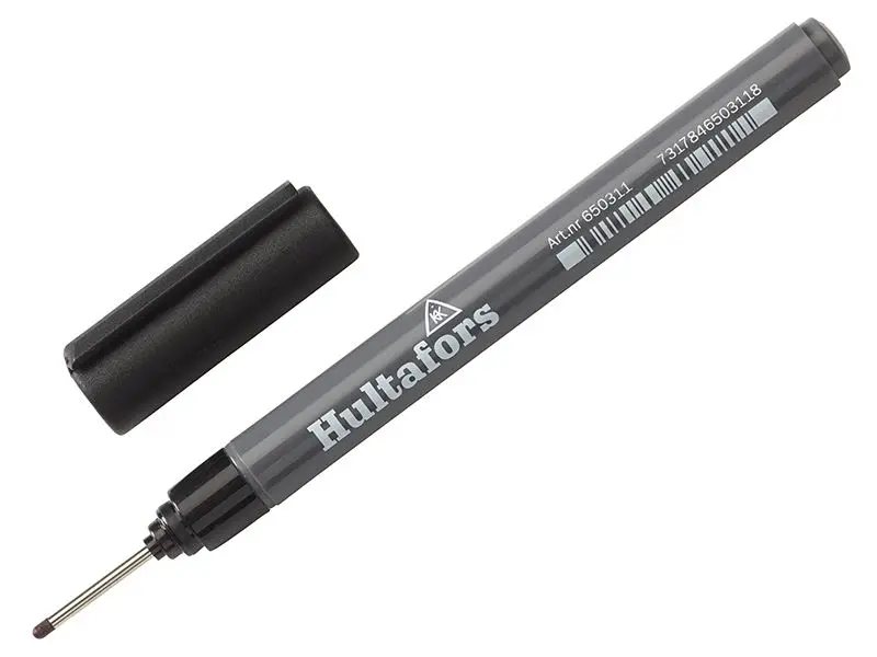 Hultafors Rotulador para Huecos Profundos, Negro