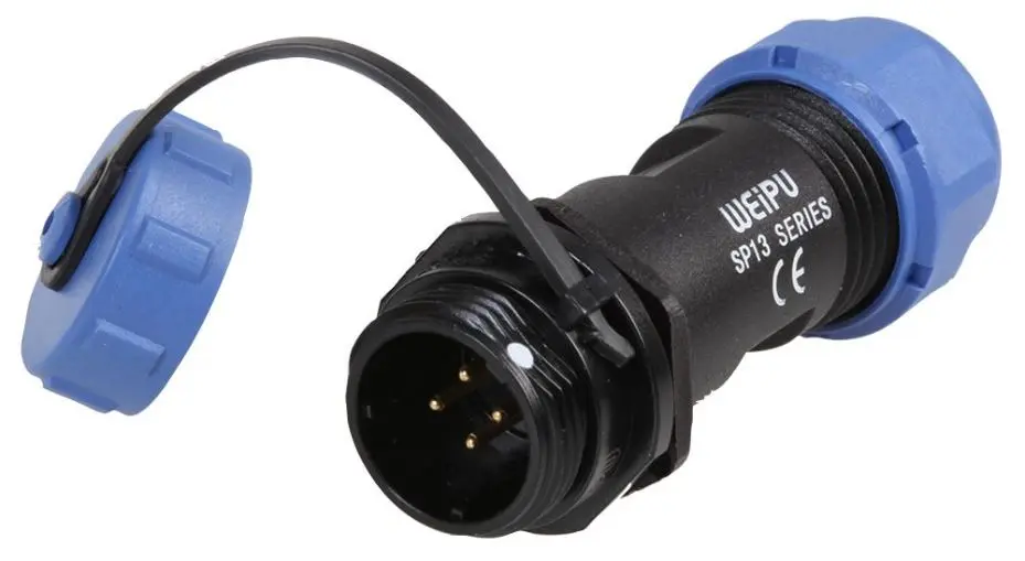 Connecteur circulaire fileté PRO ELEC 4 pôles, IP68, 200V AC