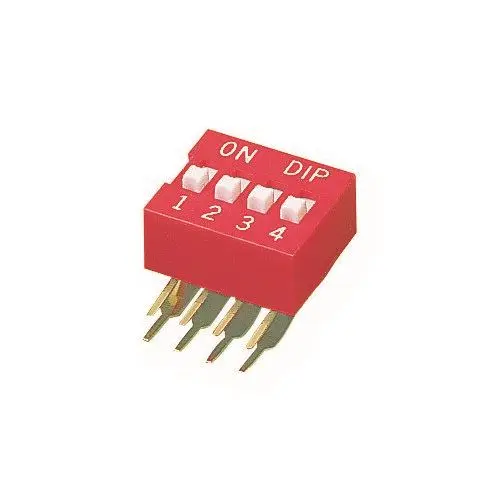 Multicomp Pro 4-Pole DIP Switch SPST-NO Slide 24VDC Right Angle