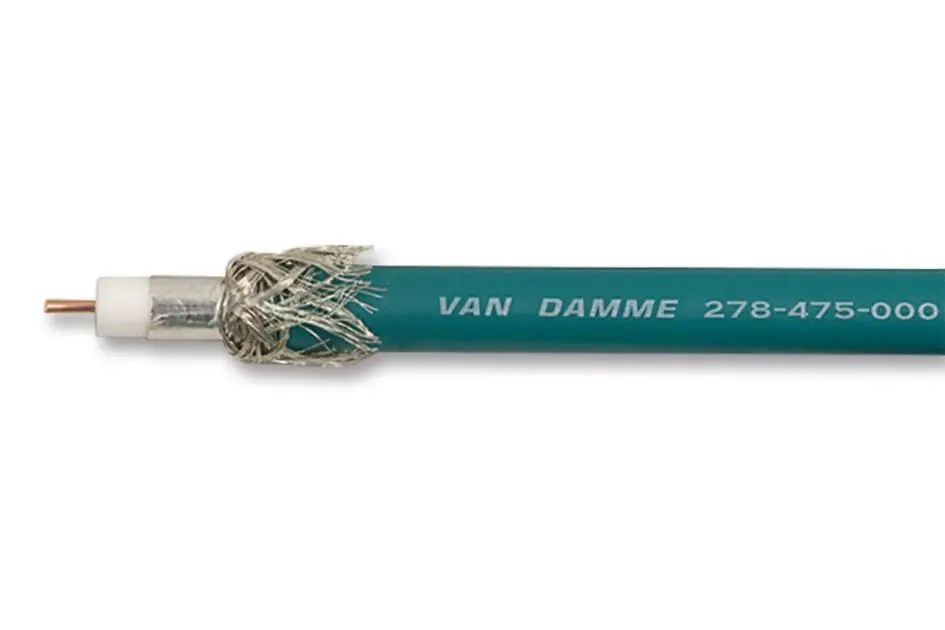 Van Damme HD Vision RG11/U LSZH Blue Coaxial Cable per Metre