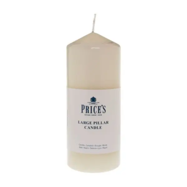 Price's Ivory Pillar Candle, 6 Inch