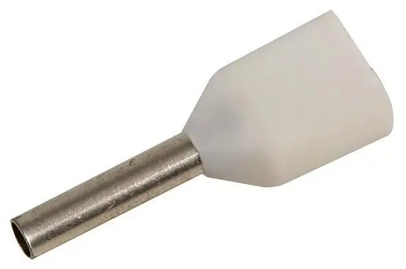 CONCORDIA TECHNOLOGIES デュアルエントリケーブル端子 0.5mm ホワイト 100個入り