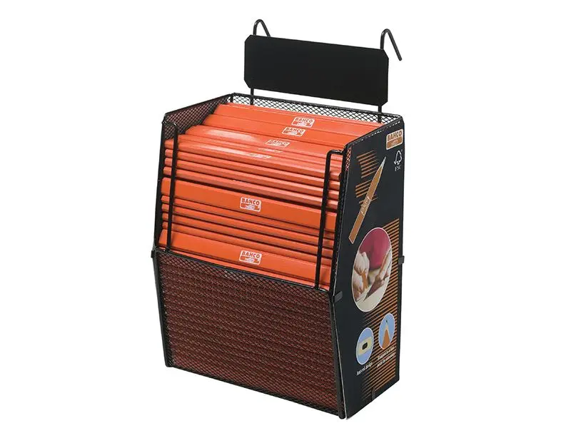 Bahco Display de Lápis de Carpinteiro com 200 Lápis