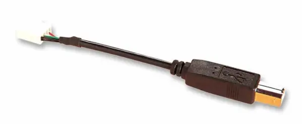 Bulgin USB B to 5-Way Crimp Adaptor Lead, 100mm, Black