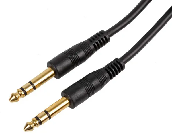 PRO SIGNAL - Kabel Plug Stereo 6.35mm (1/4 inci) ke Plug, 2m Hitam