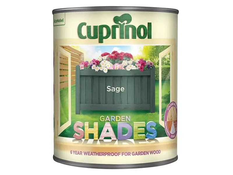 Cuprinol Garden Shades Sage, 1 Litre, Wood & Stone Paint