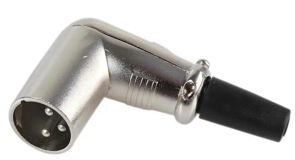 Pro Signal 90° XLR Plug, 3-Pole, Cable Mount