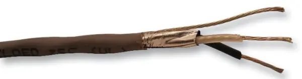 ALPHA WIRE 2-Core 24 AWG Shielded Cable, PVC, 30.5m